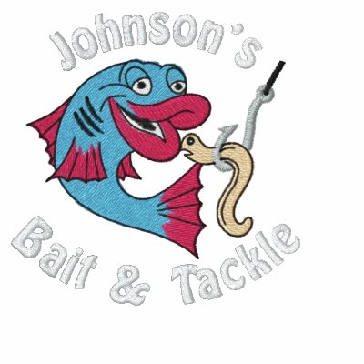 Embroidered Bait & Tackle Embroidered Shirt by ThreadHeadLTD