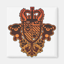 Embroidered_Bear Fridge Magnets