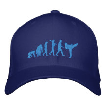 Embroidered Blue Belt Martial Artists Karate Cap Embroidered Hat