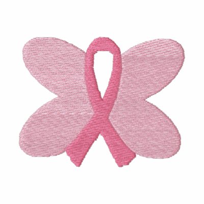 Embroidered Breast Cancer Butterfly Ribbon Polo by ShoutOut