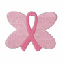Embroidered Breast Cancer Butterfly Ribbon Polo