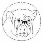 Embroidered Bulldog Women T-Shirt