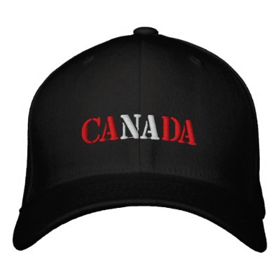 embroidered CANADA hat Embroidered Hats by CanadianMade
