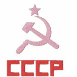 Embroidered CCCP Women Zip Hoodie