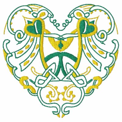 Embroidered Celtic Heart Tees by iheartshop