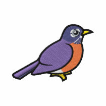 Embroidered cute American Robin Polo Shirt