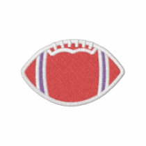 Embroidered Football RED Polo Shirt