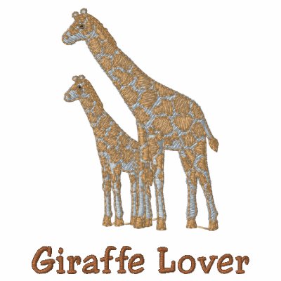 Embroidered Giraffe Tees by naturetees