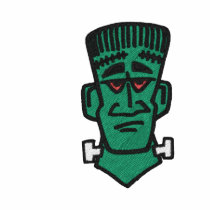 Embroidered Green Halloween Frankenstein