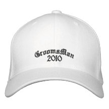 Embroidered GroomsMan Hat - 2010 Embroidered Hats