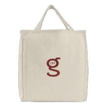 Embroidered HandBag w Coca (Brown) Logo