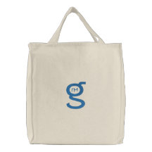 Embroidered Handbags w Teal Logo
