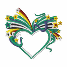 Embroidered Heart on a ladies T-Shirt