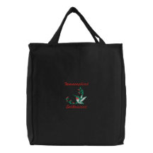 Embroidered Hummingbird Tote Embroidered Tote Bag