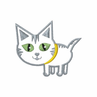 Embroidered Kitty Cat Polo by jamiecreates1