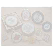 Embroidered miniatures in frames personalized letterhead