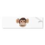 Embroidered Monkey Head Bumper Stickers