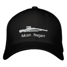 Embroidered Mosin Nagant Black Fitted Hat Embroidered Baseball Cap