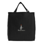 Embroidered Nevermore Raven Skull Candle Design embroidered bags