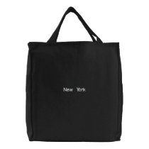 Embroidered New York Tote Bag