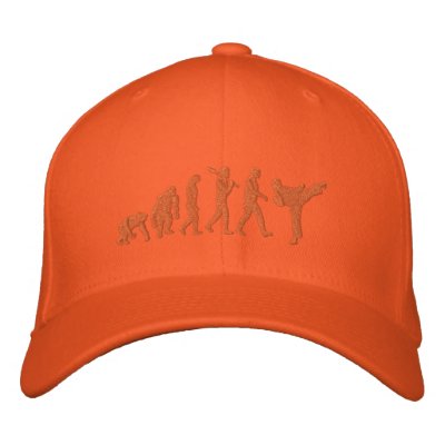 Embroidered Orange Belt Karate Martial Arts Cap by Funkart