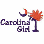 Embroidered Orange-Purple Carolina Girl Palmetto Embroidered Polo Shirt