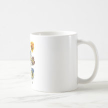 Embroidered Parade of Pansies Coffee Mug
