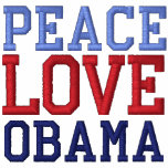 Embroidered Peace Love Obama Polo Shirt embroidered shirts