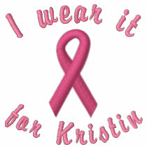 Embroidered Pink Ribbon T-shirt