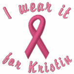 Embroidered Pink Ribbon T-shirt embroidered shirts