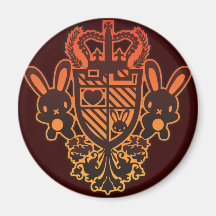 Embroidered_Rabbit Magnets