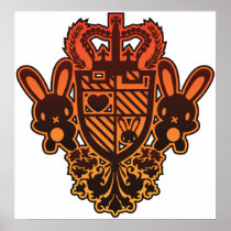 Embroidered_Rabbit Posters