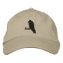 Embroidered Raven on Raven Hat