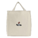 Embroidered Retro Toaster - Toast Popping Up embroidered bags