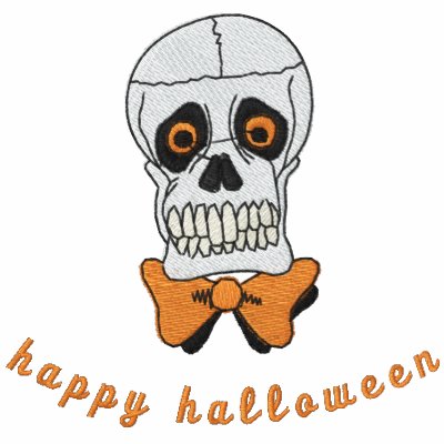 Embroidered Skull Tshirts with Custom Text by Stitchbaby