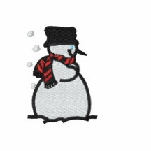 EMBROIDERED Snowman Ladies Shirt
