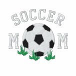 Embroidered soccer Mom 2 zip hoodie