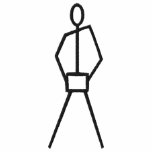Embroidered Stick Figure with Box