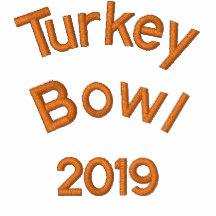 Embroidered Turkey Bowl  - Change to Current Year