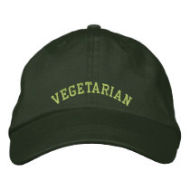 Embroidered Vegetarian Baseball Cap/Hat embroidered hats