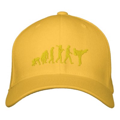 Embroidered Yellow belt Karate Martial Artists Cap by Funkart