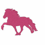 Embroidery  Icelandic ~ Pink Embroidered Hooded Sweatshirt