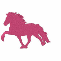 Embroidery  Icelandic ~ Pink Embroidered Polo Shirt