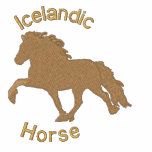 Embroidery Icelandic ~ Tan Embroidered Hooded Sweatshirt