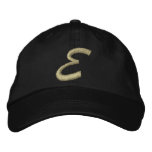 Embroidery Monogram Letter E Initial Embroidered Hats