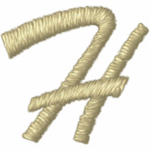 Embroidery Monogram Letter H Initial Polo Shirt