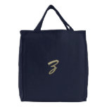 Embroidery Monogram Letter Z Initial embroidered bags