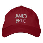 Embroidery red baseball cap
