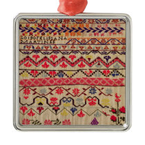 Embroidery sampler ornaments