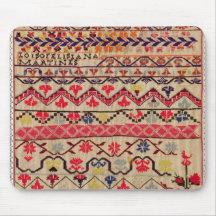 Embroidery sampler mouse pad